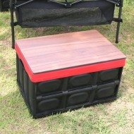 소비자마켓 감성 캠핑폴딩박스 캠핑 용품 수납 우드 박스 테이블